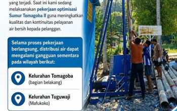 PERUMDAM Ake Mayora Optimasi Sumur Tomagoba II demi Tingkatkan Pelayanan Air Bersih