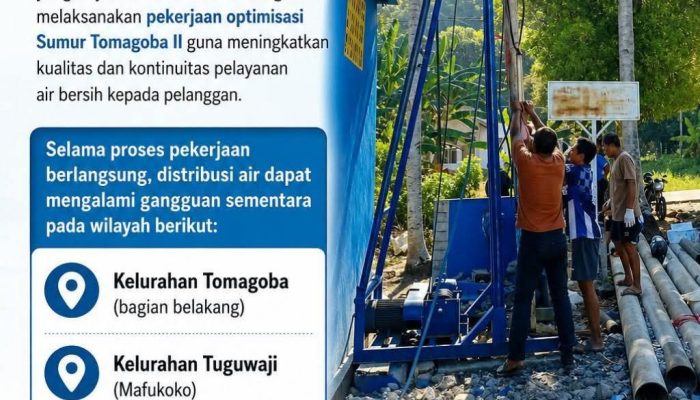 PERUMDAM Ake Mayora Optimasi Sumur Tomagoba II demi Tingkatkan Pelayanan Air Bersih